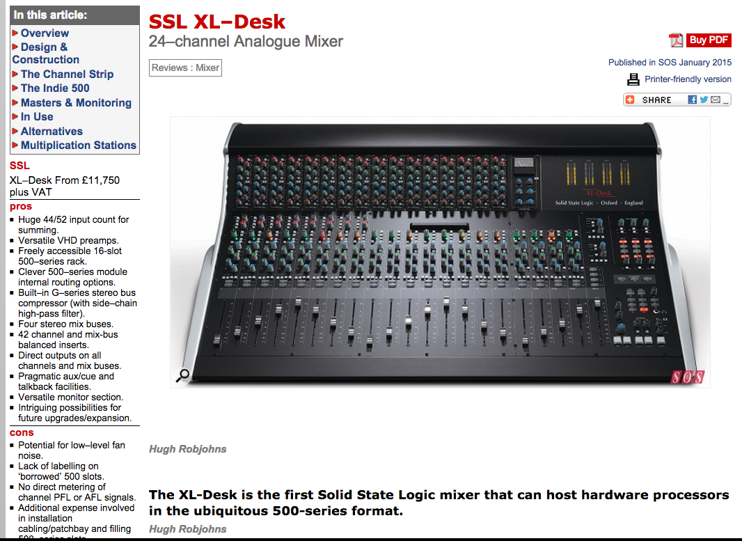 SSL XL-Desk